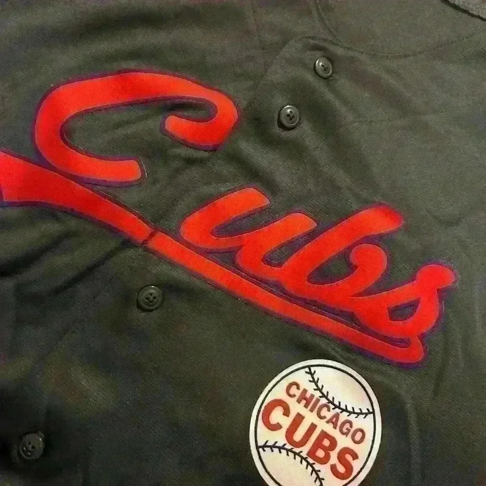 Vintage True Fan Chicago Cubs Gray MLB Baseball Jersey Shirt Size XL - Picture 3 of 7